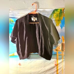 Black Short Sleeve Cardigan